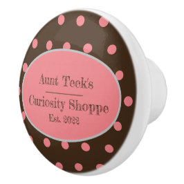 Tante Teek's Curiosity Shoppe Keramik Knob (braun) Keramikknauf