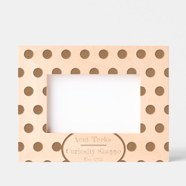 Tante Teek's Curiosity Shoppe Picture Frame (braun Geätzte Rahmen (Vorderseite)