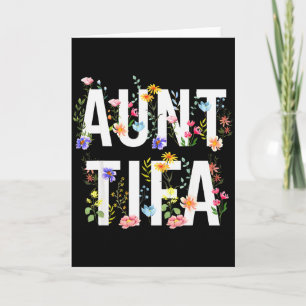 Tante Tifa - Retro Wildblumen Florale Feministisch Karte
