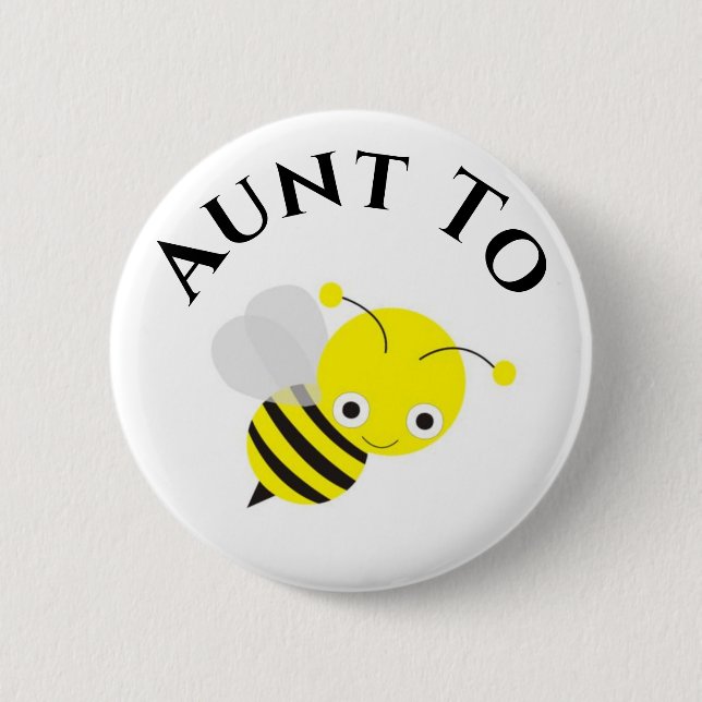 Tante to be New Tante Baby Schwangerschaft Ankündi Button (Vorderseite)