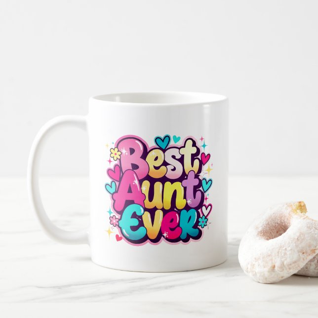 Tante überhaupt (Stil 4) Kaffeetasse (Mit Donut)
