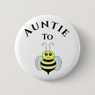 Tante um eine neue Tante Kinderdusche zu sein Button