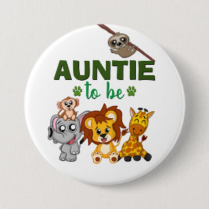 Tante um Jungle Safari TierBaby-Dusche zu sein Button