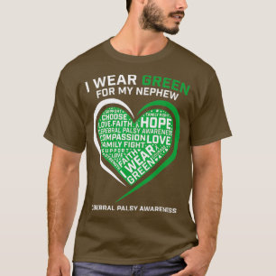 Tante Uncle Green Ribbon Geschenk Nephew Cerebral T-Shirt