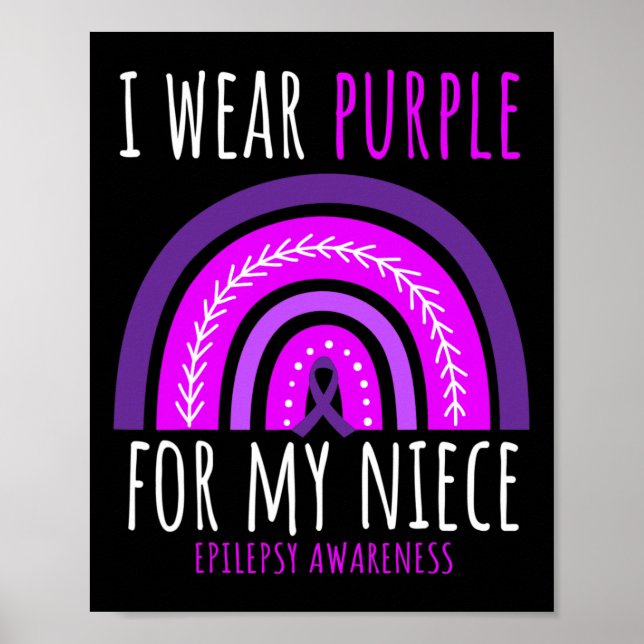Tante Uncle I trage Lila für My Niece Epilepsy Awa Poster (Vorne)
