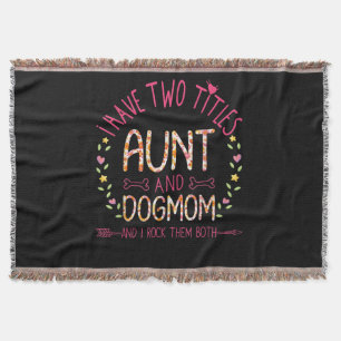 Tante und Hund Mama Geschenke Frauen Sonnenblumen Decke
