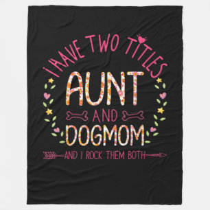 Tante und Hund Mama Geschenke Frauen Sonnenblumen Fleecedecke