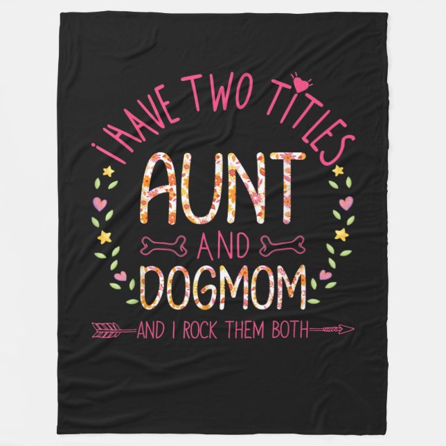 Tante und Hund Mama Geschenke Frauen Sonnenblumen  Fleecedecke (Vorderseite)