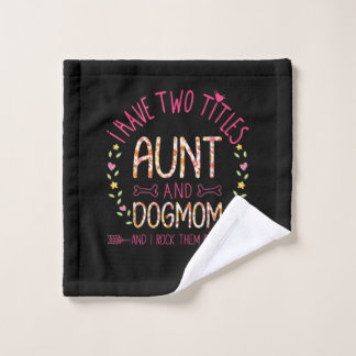 Tante und Hund Mama Geschenke Frauen Sonnenblumen  Waschlappen