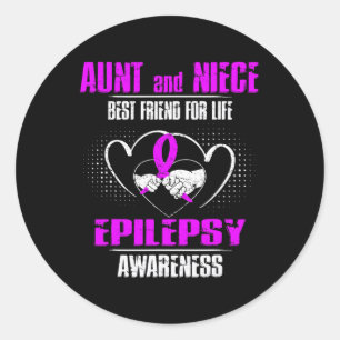 Tante und Nichte bester Freund des Lebens Epilepsy Runder Aufkleber