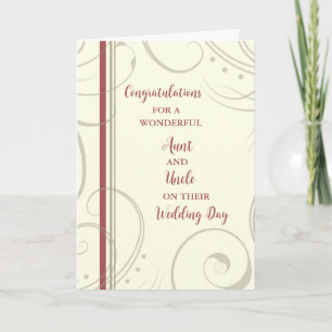 Tante und Onkel Hochzeitstag Glückwunsch Karte