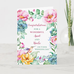 Tante und Onkel Hochzeitstag Glückwunsch Karte