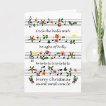 Tante und Onkel Weihnachtsmusik Decke Die Hallen