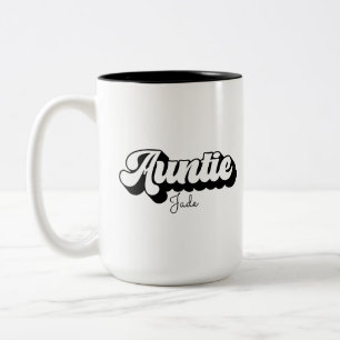 Tante und Tante's Bestie Personalisiert svg Zweifarbige Tasse