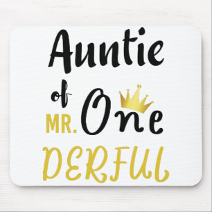Tante von MR Onederful Lustiges 1. Geburtstags-T-S Mousepad