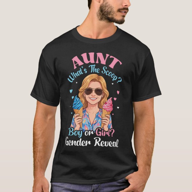 Tante Was Ist Los Junge Oder Mädchen Geschlecht En T-Shirt (Vorderseite)