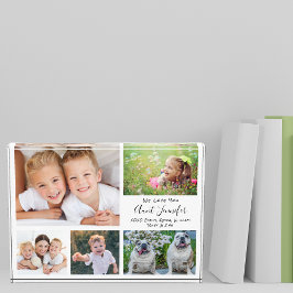 Tante We Liebe You Modern Script Collage Fotoblock