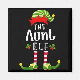 Tante Weihnachtself passendes Schlafanzug X-mas-Pa Magnet