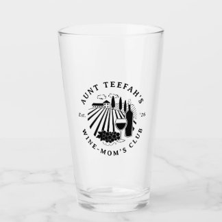 Tante Weinclub für Mütter T-Shirt - Schwarz Glas