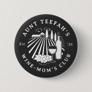 Tante Weinclub für Mütter T-Shirt - Weiß Button