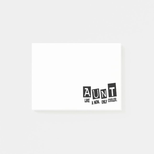 Tante wie Mutter nur cooler Post-it Klebezettel (Vorderseite)