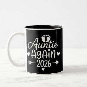 Tante wieder 2026 Schwangerschaftsankündigung Zweifarbige Tasse