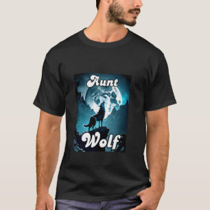 Tante Wolf Matching Family Stamm Wolves Moon Tantt T-Shirt