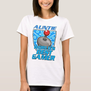 Tante World's best Gamer Retro-Logo T-Shirt