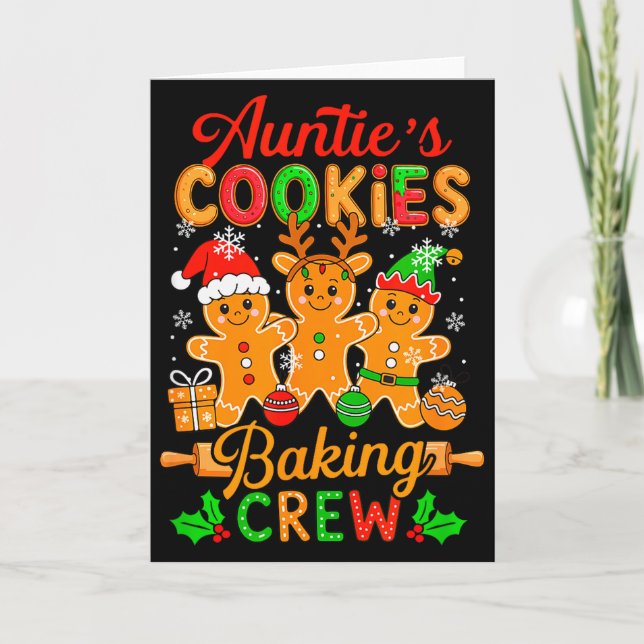 Tante Xmas-Keks-Back-Crew Lustiger Bäcker Ginge Karte (Vorderseite)