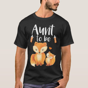 Tante zu Fox Baby Dusche Niedlichen Wald Tier T-Shirt