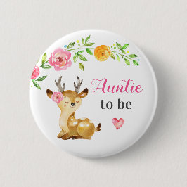 Tante zu New Tante Baby Girl Dusche Woodland Button