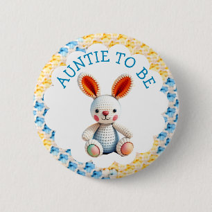 Tante zu werden Baby Shower für einen Jungen Button