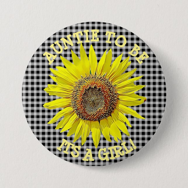 Tante zum zu sein, SEIN EINE MÄDCHEN Button (Vorderseite)