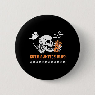 Tanten Club Tante Halloween Spooky Gothic Skelett Button