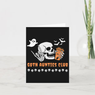 Tanten Club Tante Halloween Spooky Gothic Skelett Karte