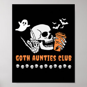 Tanten Club Tante Halloween Spooky Gothic Skelett Poster