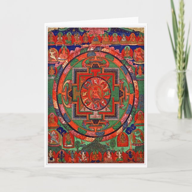 Tantric buddhistische Mandala-Gruß-Karte Karte (Vorderseite)