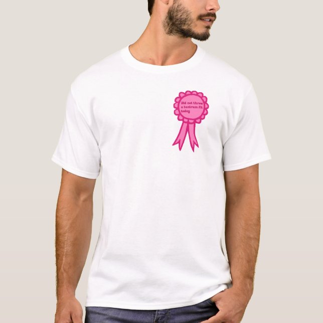 Tantrum Fit Pink Award Ribbon T-Shirt (Vorderseite)