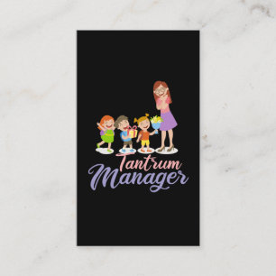 Tantrum Manager des Kinderbetreuers Visitenkarte