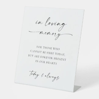 TANYA | In Love Memory Sign für Hochzeiten Sockelschild