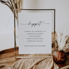 TANYA | Kippot Sign Jewish Wedding Yarmulke Basket Sockelschild