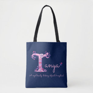 Tanyanamen- und -bedeutungsmonogrammtasche tasche