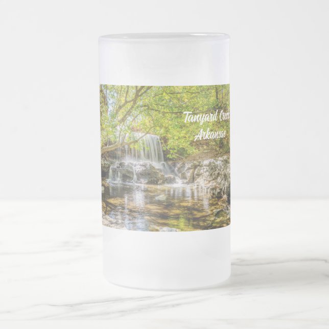 Tanyard Creek Wasserfall im Mattierten Fall Mattglas Bierglas (Mittel)