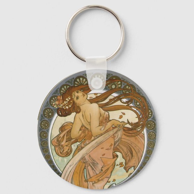 Tanz (1898), Alphonse Mucha Jugendstil Schlüsselanhänger (Vorderseite)