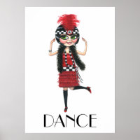 Tanz 1920er Kostüm Big Eye Flapper Girl