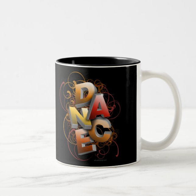 Tanz 3D (Fall) Zweifarbige Tasse (Rechts)
