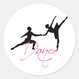 Tanz_4 Runder Aufkleber