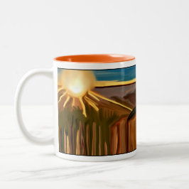 Tanz Abstrakte Kunst des Kacti Zweifarbige Tasse