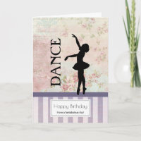 Tanz - Ballerina Silhouette Vintag Geburtstag