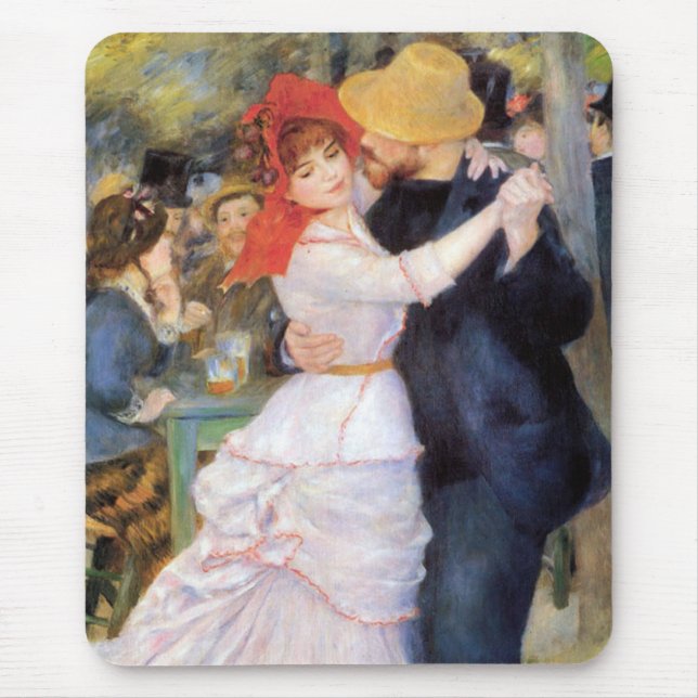 Tanz bei Bougival - Renoir Impressionist Malerei Mousepad (Vorne)